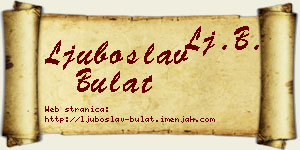 Ljuboslav Bulat vizit kartica
